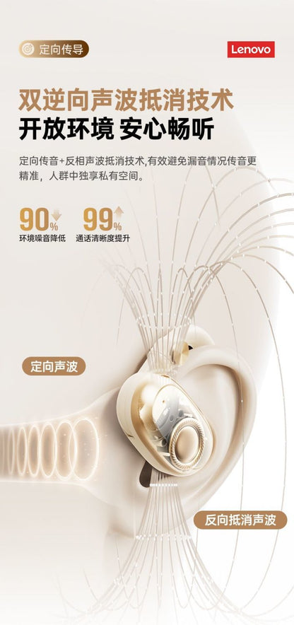 Lenovo Bone Conduction Bluetooth Earphones2025New ear-hook style high-quality long-lasting sports running EA366
