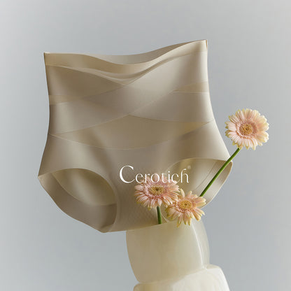 Cerotich7A Antibacterial Seamless Peach Hip Lift Tummy Control Women's High Waist Underwear Modal Crotch Triangle Panties