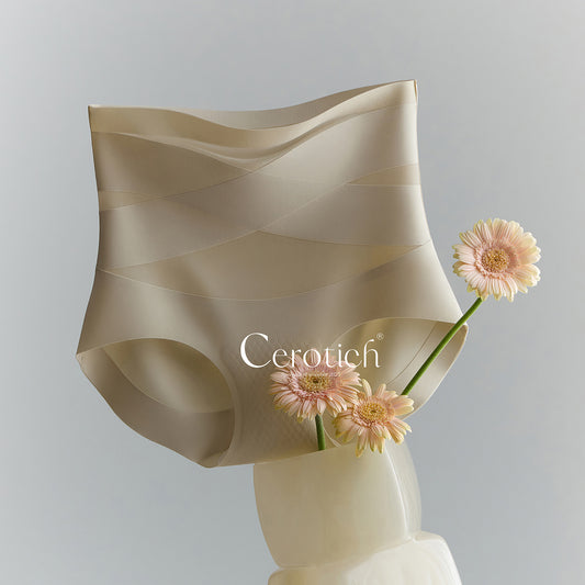 Cerotich7A Antibacterial Seamless Peach Hip Lift Tummy Control Women's High Waist Underwear Modal Crotch Triangle Panties