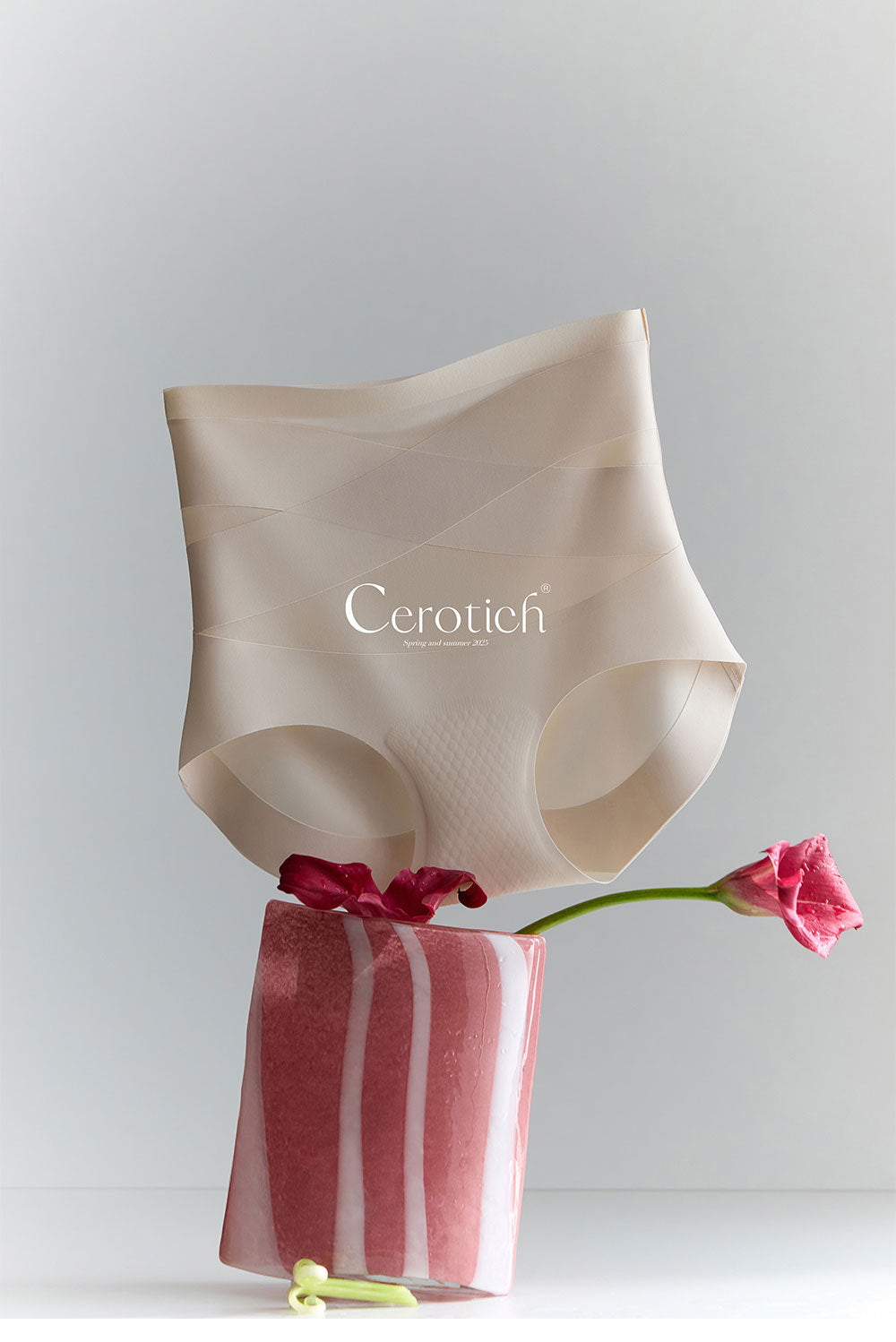 Cerotich7A Antibacterial Seamless Peach Hip Lift Tummy Control Women's High Waist Underwear Modal Crotch Triangle Panties