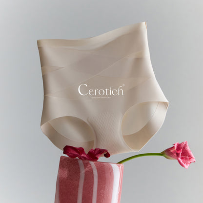 Cerotich7A Antibacterial Seamless Peach Hip Lift Tummy Control Women's High Waist Underwear Modal Crotch Triangle Panties