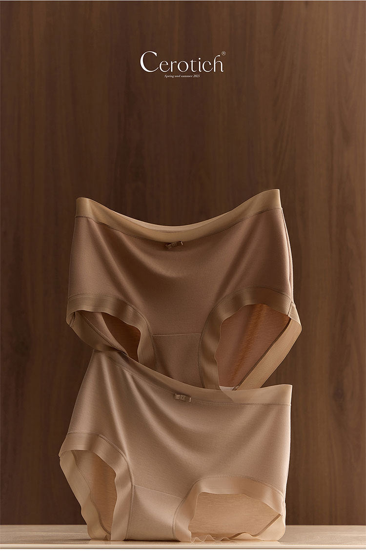 Cerotich 80S Ultra-fine Mulberry Silk Barely-there Feel Women's Underwear Modal Comfortable Solid Color Anti-exposure Briefs