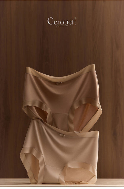 Cerotich 80S Ultra-fine Mulberry Silk Barely-there Feel Women's Underwear Modal Comfortable Solid Color Anti-exposure Briefs