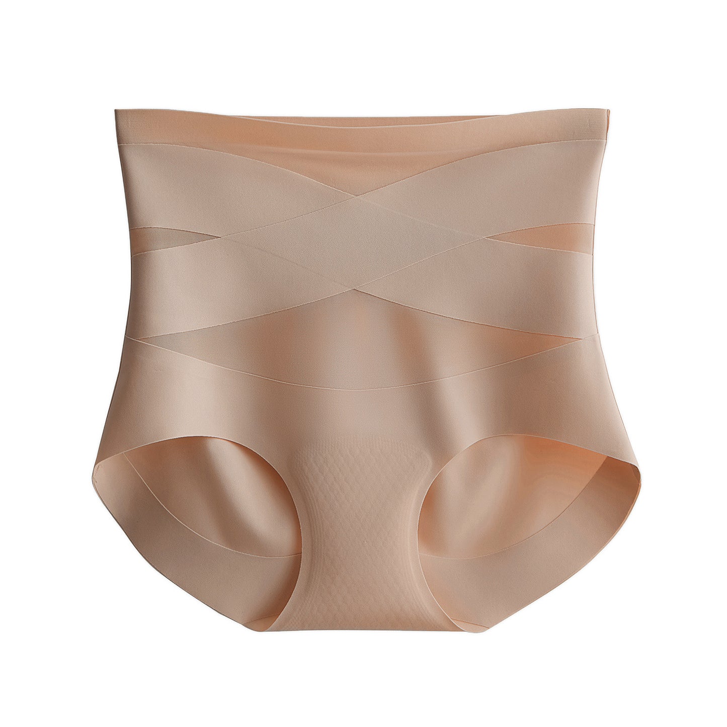 Cerotich7A Antibacterial Seamless Peach Hip Lift Tummy Control Women's High Waist Underwear Modal Crotch Triangle Panties