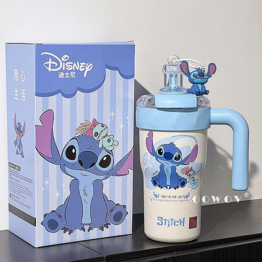 Disney Genuine Stitch Insulated Cup2025New Women's Ice Cup Water Cup Straw Large Capacity Birthday Gift