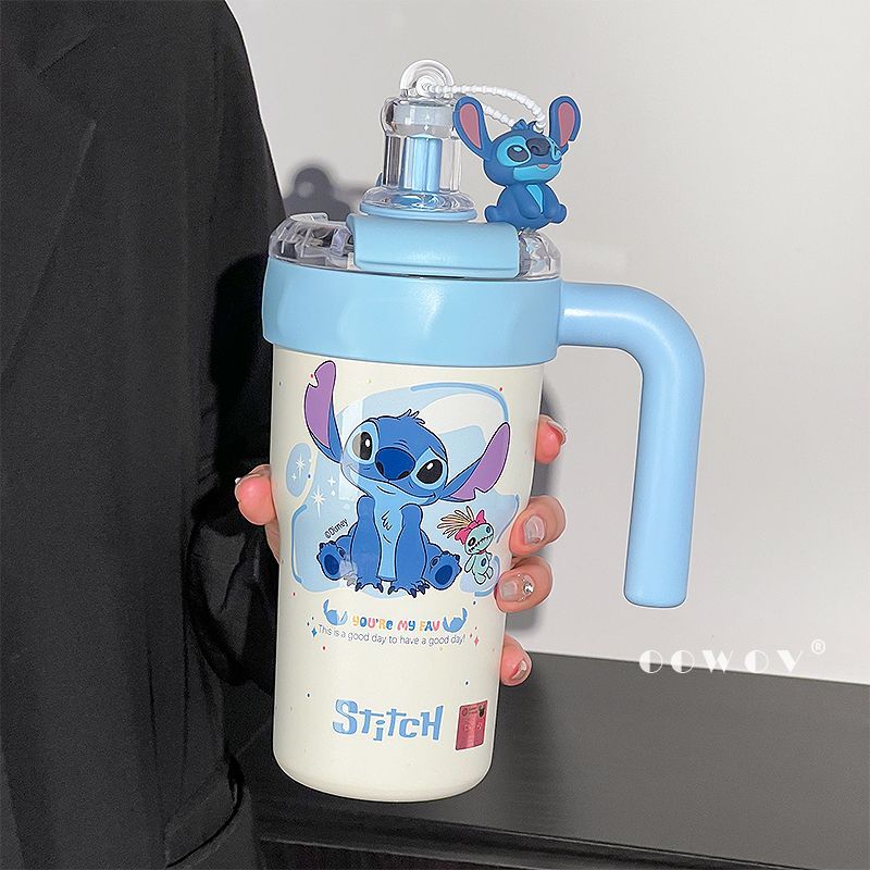 Disney Genuine Stitch Insulated Cup2025New Women's Ice Cup Water Cup Straw Large Capacity Birthday Gift