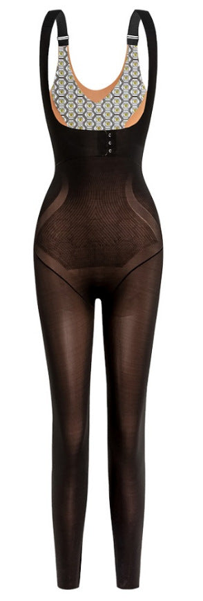 Autumn Winter New Push Up Tummy Control Hip Lift Bodysuit Extended Version Front Button Back Support Design Zero Pressure Light Shaping Garment
