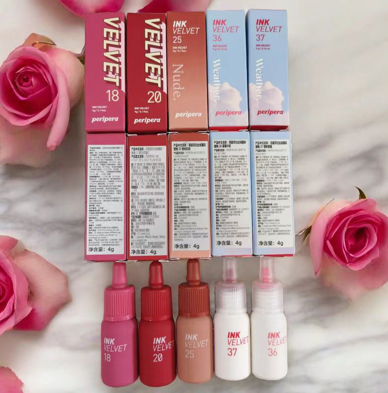 South Korea peripera Filipila Small Bottle Lip Gloss Velvet Lip Color Matte Lipstick Student Party Lip Mud Makeup
