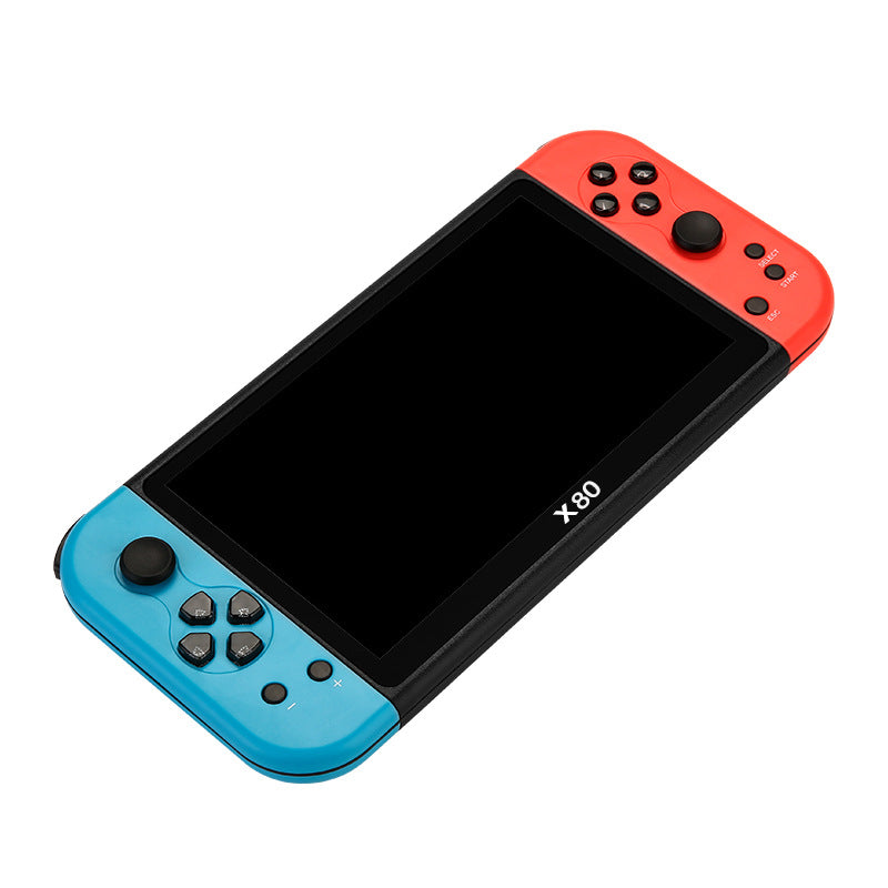 New X80Game Console7Inch PSP Handheld Console High Definition Large Screen with Card Slot GBA Classic Arcade Convenient Handheld Console