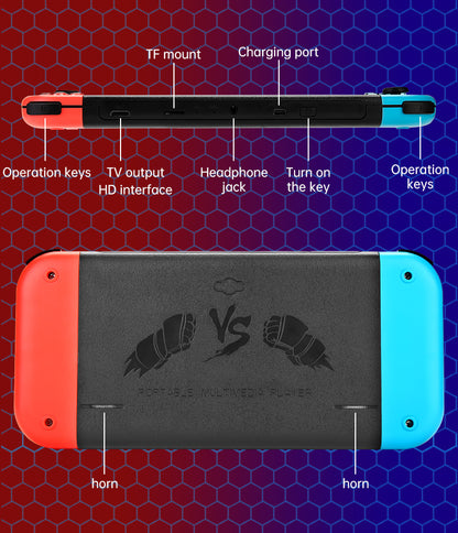 New X80Game Console7Inch PSP Handheld Console High Definition Large Screen with Card Slot GBA Classic Arcade Convenient Handheld Console