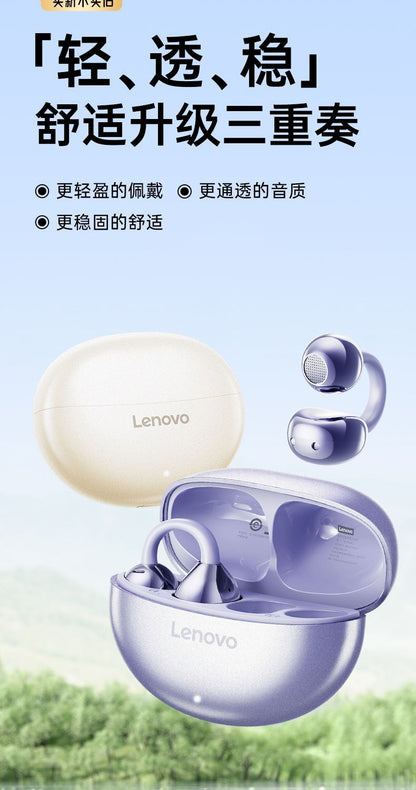 Lenovo Air Bone Conduction Bluetooth Earphones Wireless Ear Clip Type Ultra Long Battery Life High Sound Quality Sports Noise Reduction Special TA410