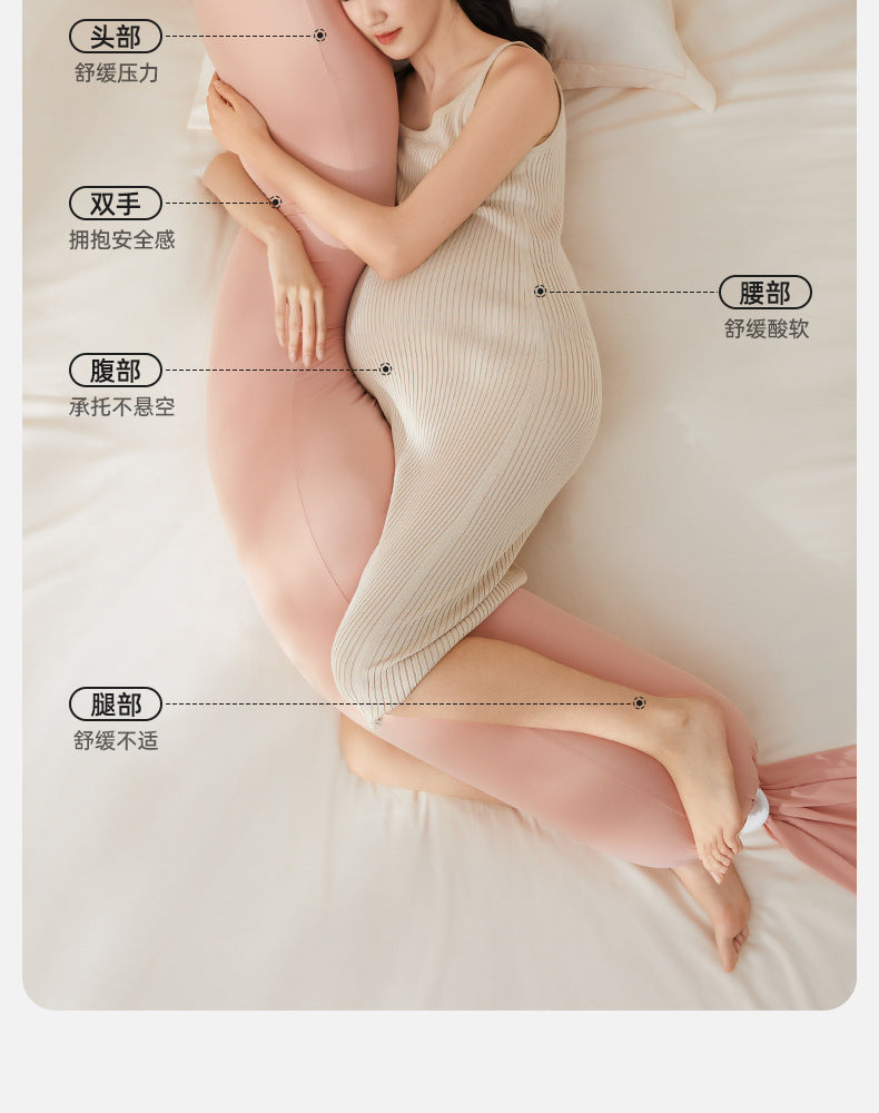 October Crystal Pregnancy Pillow Waist Support Belly Support Multifunctional Side Sleeping Side Lying Hugging Pillow Pregnancy Sleeping Maternity Waist Pillow Cushion