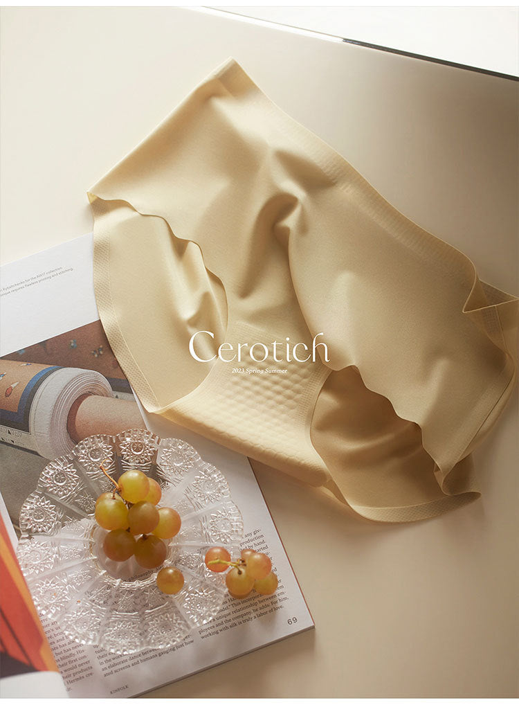 Cerotich Traceless3D Peach Hip Silk Panties for Women, Lightweight Barely-There Feel, Antibacterial Crotch, Anti-Exposure Briefs