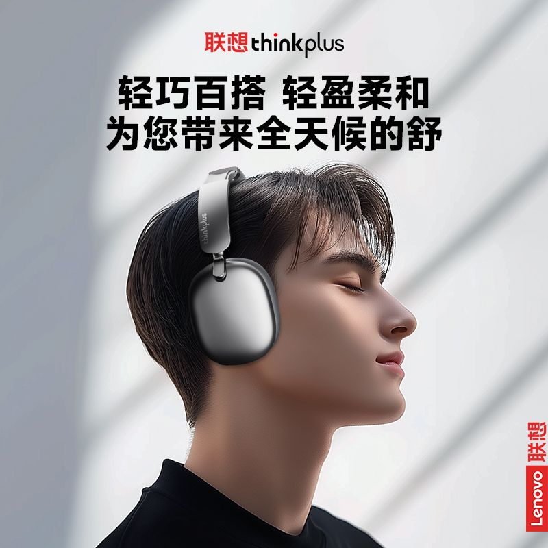 Lenovo TH60Bluetooth Headset Active Noise Cancelling High-Quality Sound Gaming Positioning Long Battery Life Computer Headset for Men