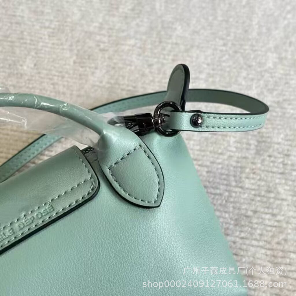New Longchamp Xtra Mini Dumpling Bag Cowhide Shoulder Crossbody Bag Women's Bag mini Handheld Crossbody Dumpling Bag