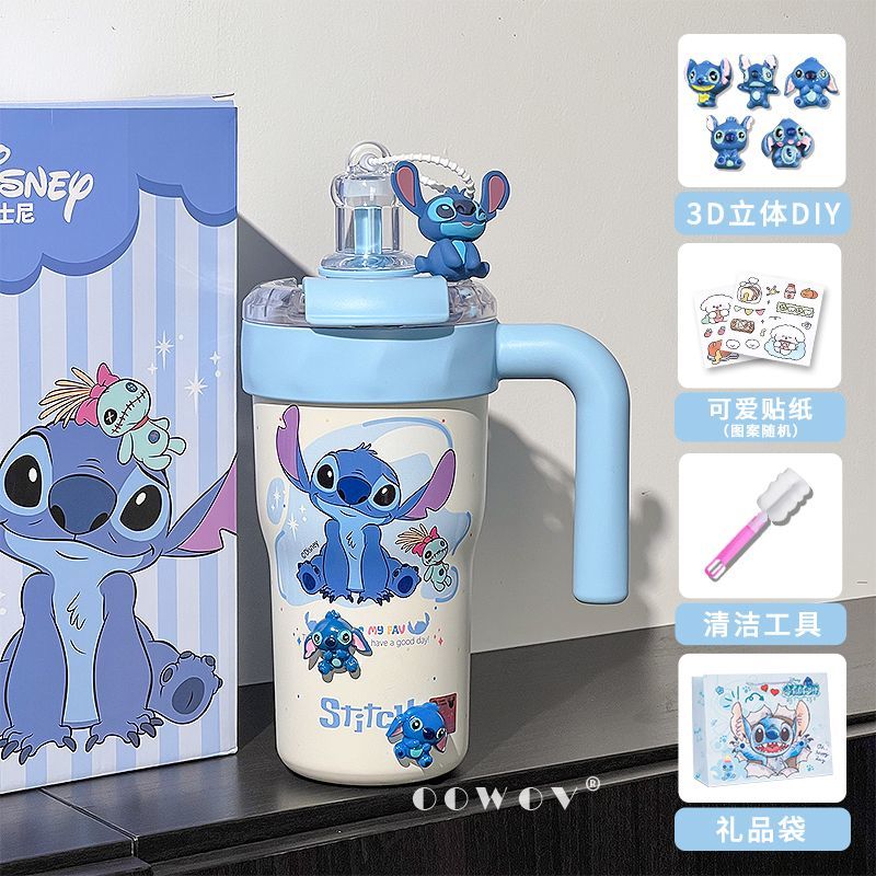Disney Genuine Stitch Insulated Cup2025New Women's Ice Cup Water Cup Straw Large Capacity Birthday Gift